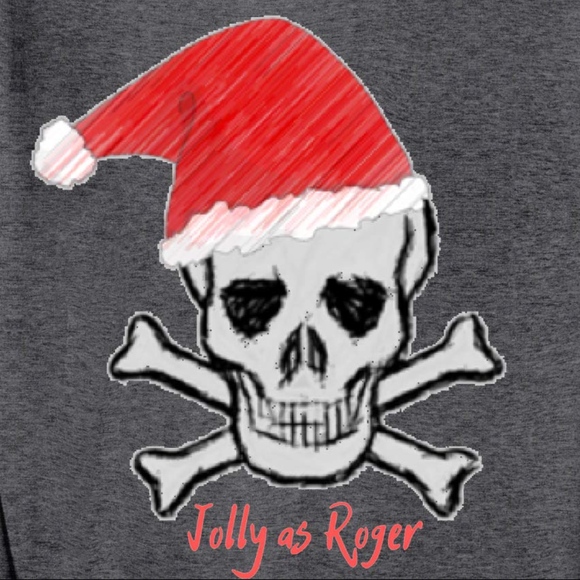 NEW "Jolly as Roger" Unisex Ugly Christmas Top - Picture 2 of 3